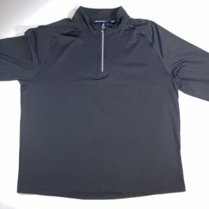 Cutter & Buck Mens 2XB Black 1/4 Zip Pullover Performance Stretch Long Sleeve
